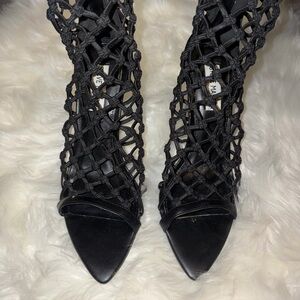 Steve Madden Black Mesh Women's High Heel Shoes 👠🖤